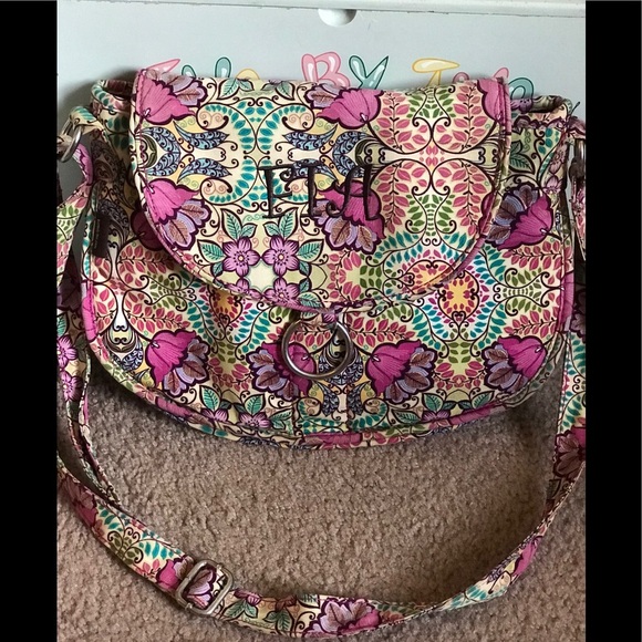 Initials Inc Flower Embroidered Shoulder Bag - Picture 3 of 8